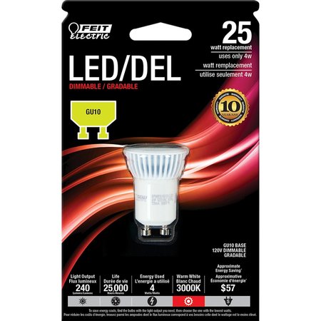 FEIT ELECTRIC Electric MR11 GU10 LED Bulb Soft White 25 W BPMR11GU10LEDCN